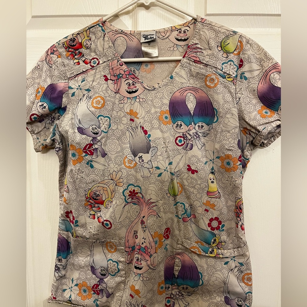 Trolls Scrub Top